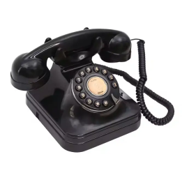 Teléfono vintage negro de audiolibro para eventos