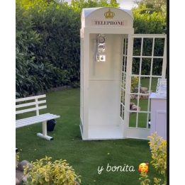 ALQUILER CABINA LONDRES BLANCA - AUTOSERVICIO BARCELONA