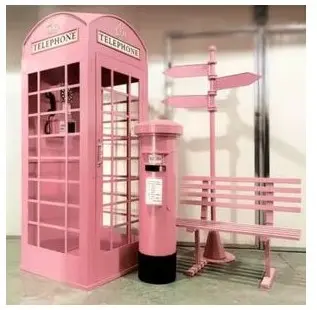 [ALQ_LONDRES_ROSA] ALQUILER CABINA LONDRES ROSA - AUTOSERVICIO BARCELONA