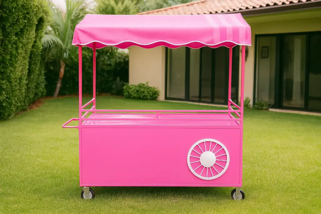 [ALQ_CARRO_ROSA] ALQUILER CARRITO ROSA PARA EVENTOS - AUTOSERVICIO BARCELONA